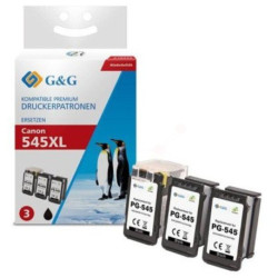 G&G Eco Saver 3 en 1 - Pack de 3 cartouches compatibles CANON PG-545XL Noir